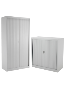 Open Tambour Steel Cupboard